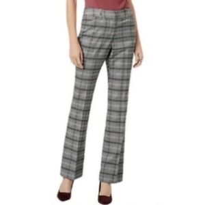Le Chateau modern fit plaid dress  pants with slight flare sz 12 NWT